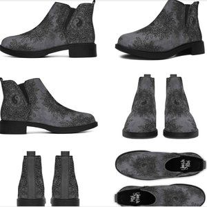 Yin Yang Mandala Gray Yes We Vibe Boots